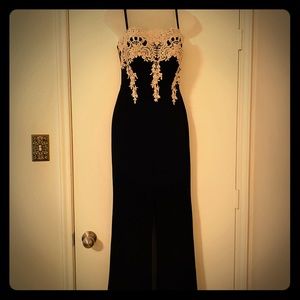 Black with lace romper